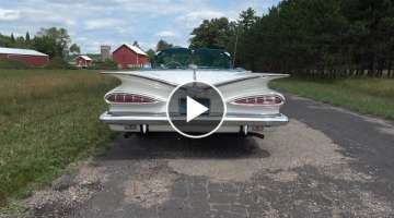 1959 Chevrolet Impala Convertible 348 CI Engine in White & Ride My Car Story with Lou Costabile