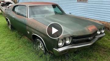 1970 Chevelle SS454 Found Parked Beside A House Over 30 Years In Oklahoma!!!