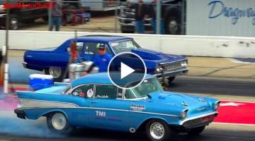 DRAG RACING OLD SCHOOL CARS 70s and OLDER AT BYRON DRAGWAY