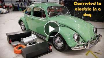 VW Beetle converted to electric in a day