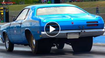 Old School Power Vintage Muscle Car Drag Races