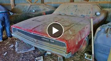BARN FINDS! 1969 Dodge Charger R/T, 1968 Charger R/T and 68 Charger!