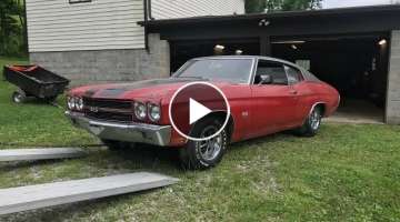 Survivor Cranberry Red 1970 Chevelle SS396 4 Speed Sees Daylight After 40 Year Hibernation.